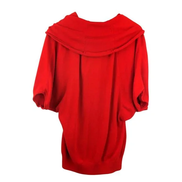 Vince Camuto Red Cowl Neck Sweater – Dolman Sleeves, Pockets, Women’s M - Picture 5 of 7